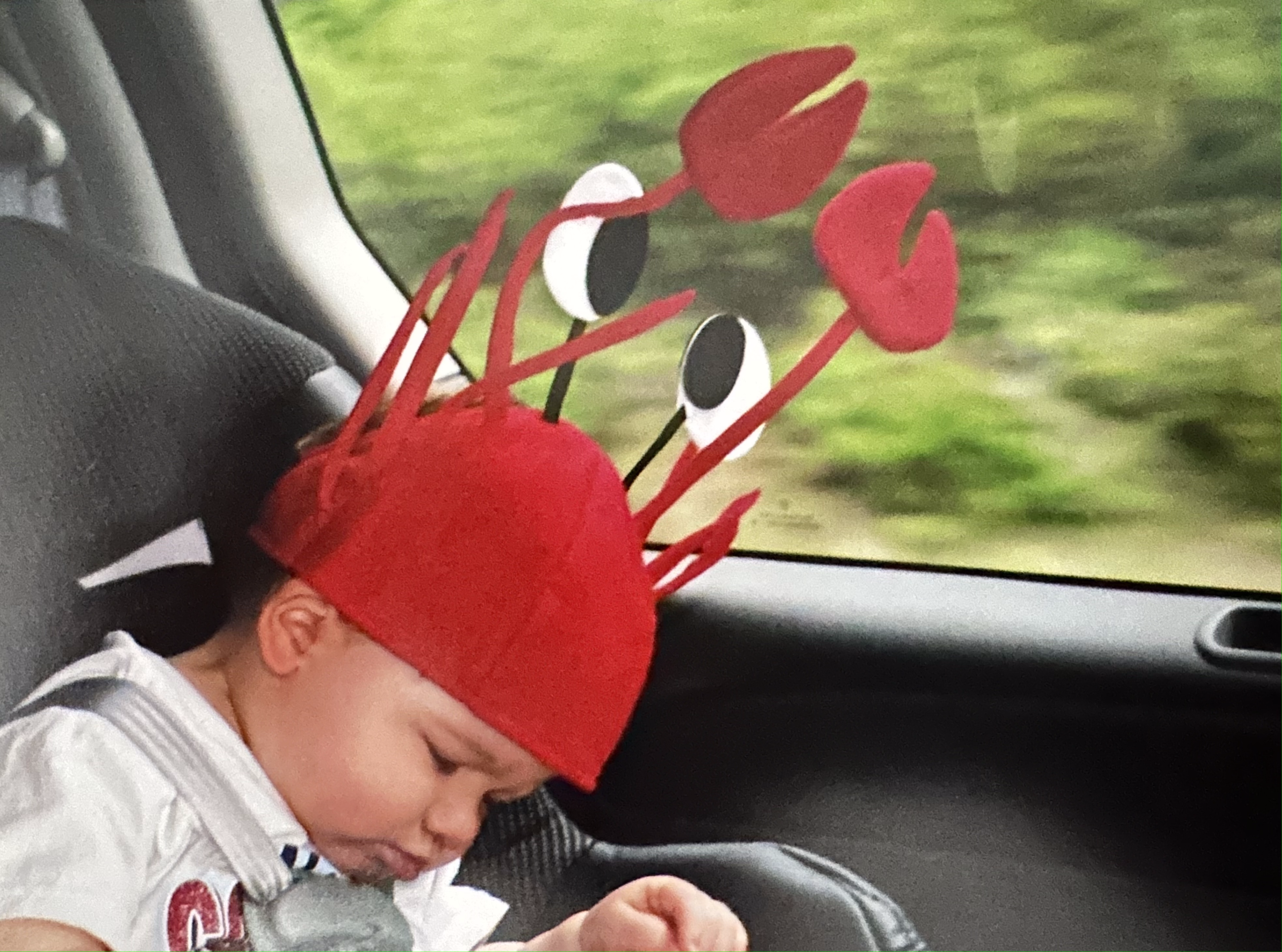 Me as a baby with a lobster hat.