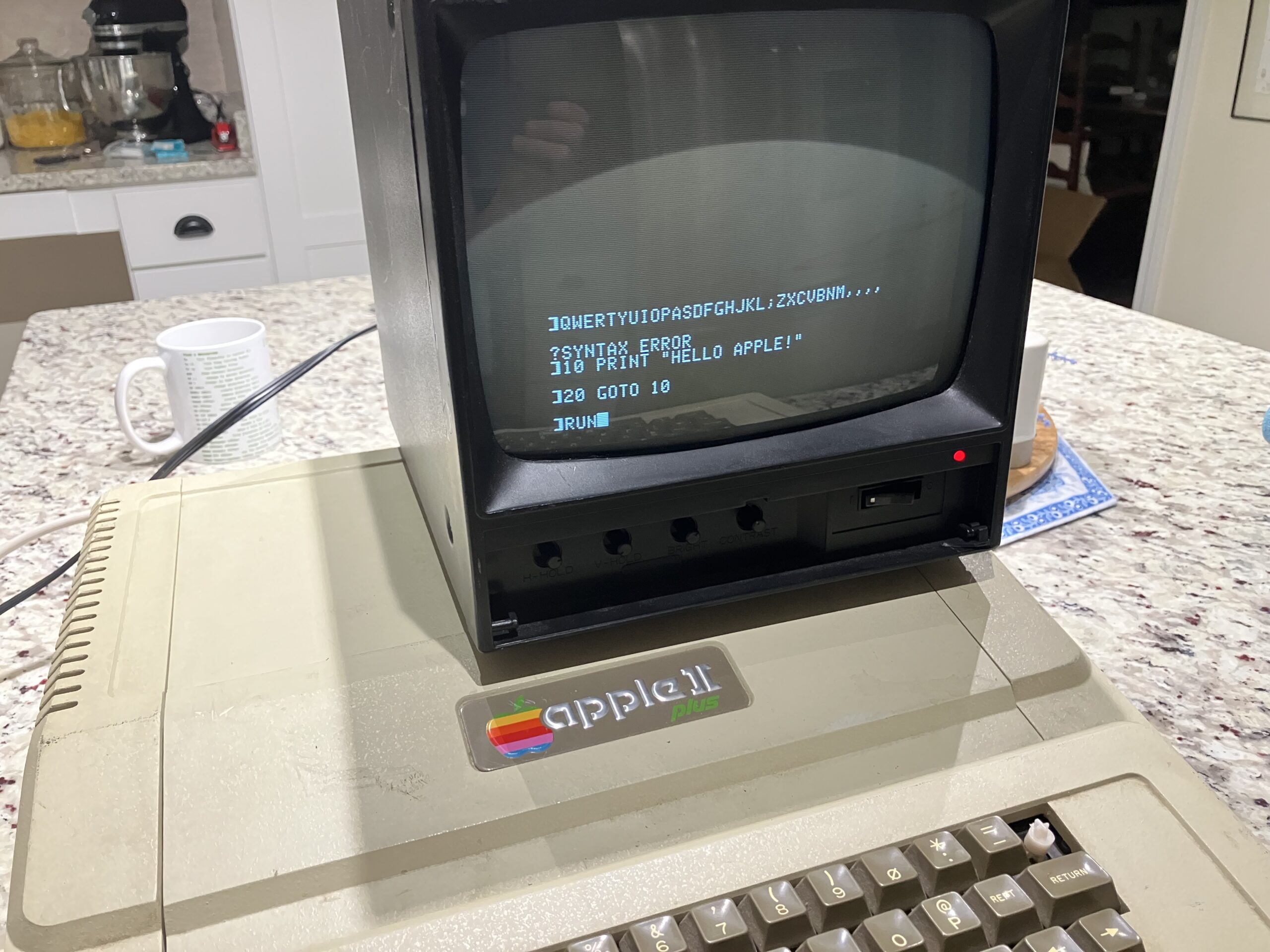 Monochrome apple.