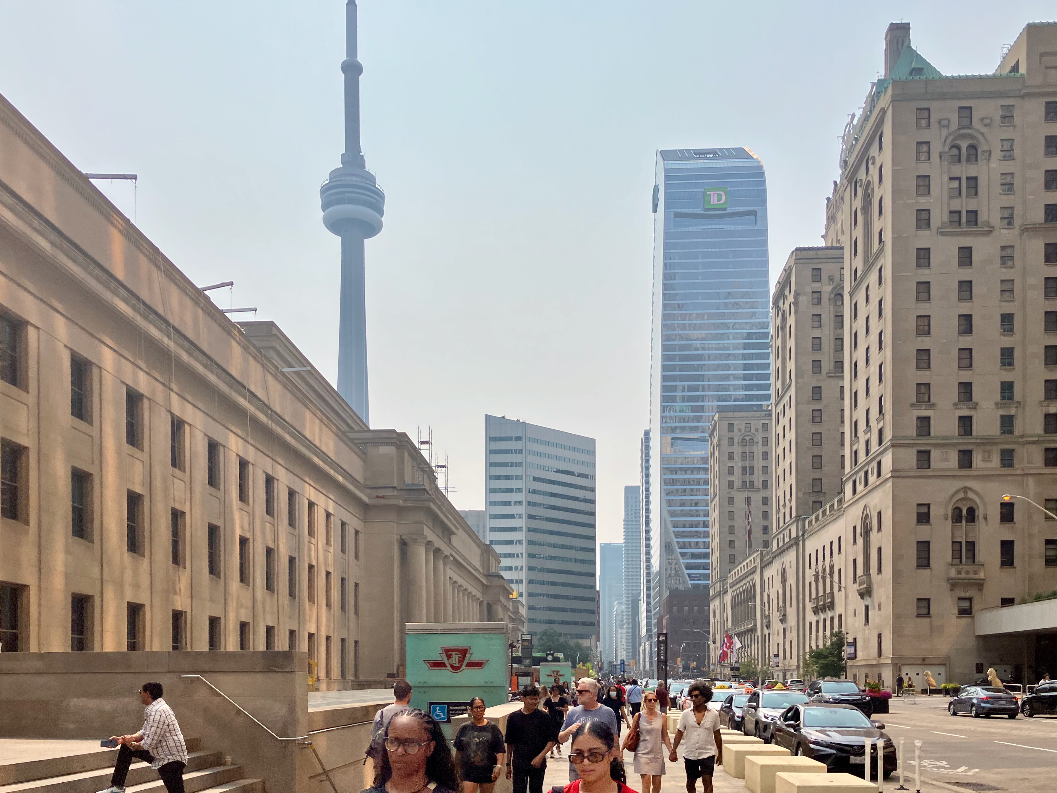 The view stepping out of Union Station.