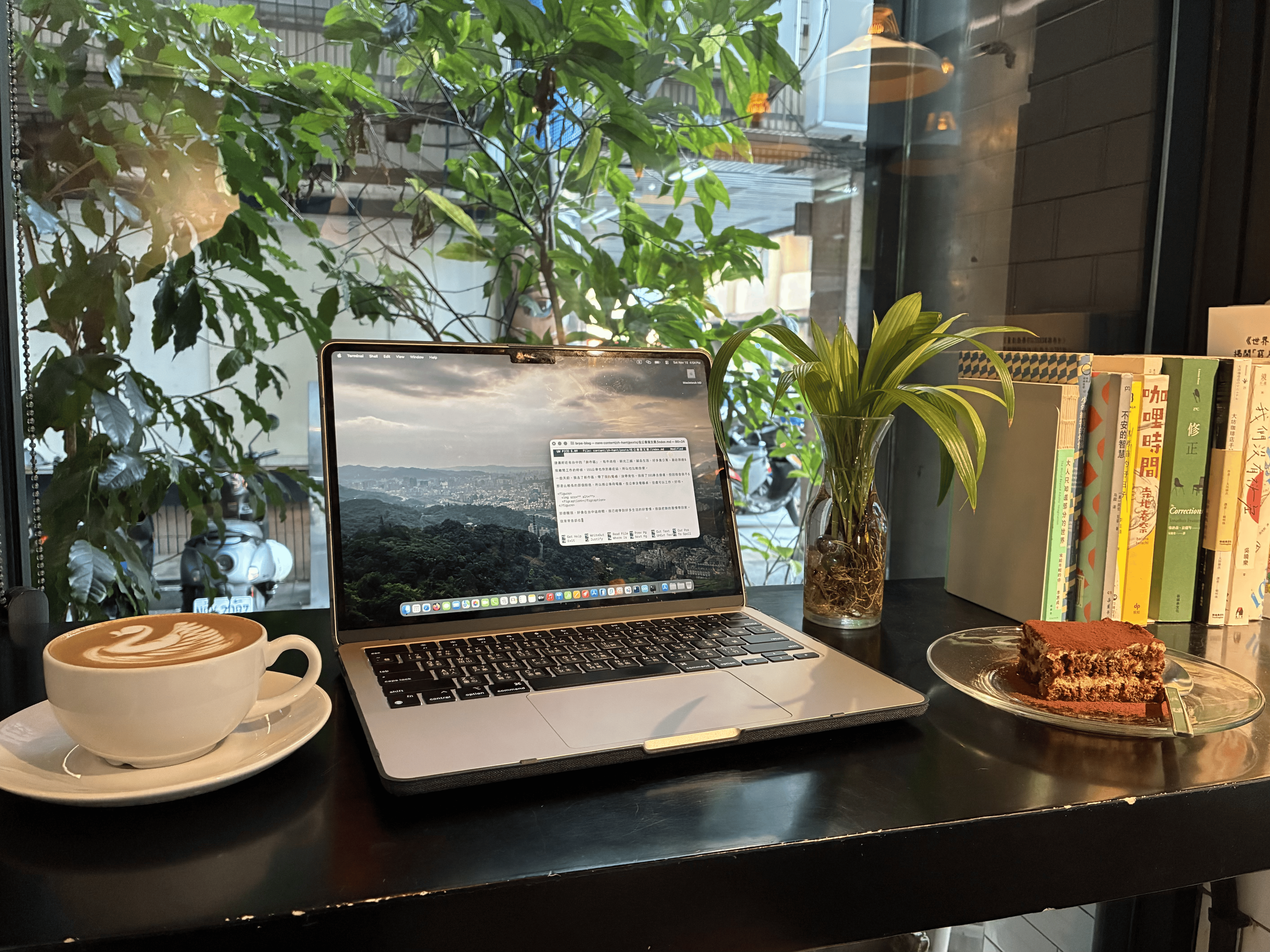 台中民族路的時尚咖啡廳。